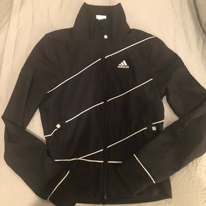 Adidas Black with White Stripe Jacket